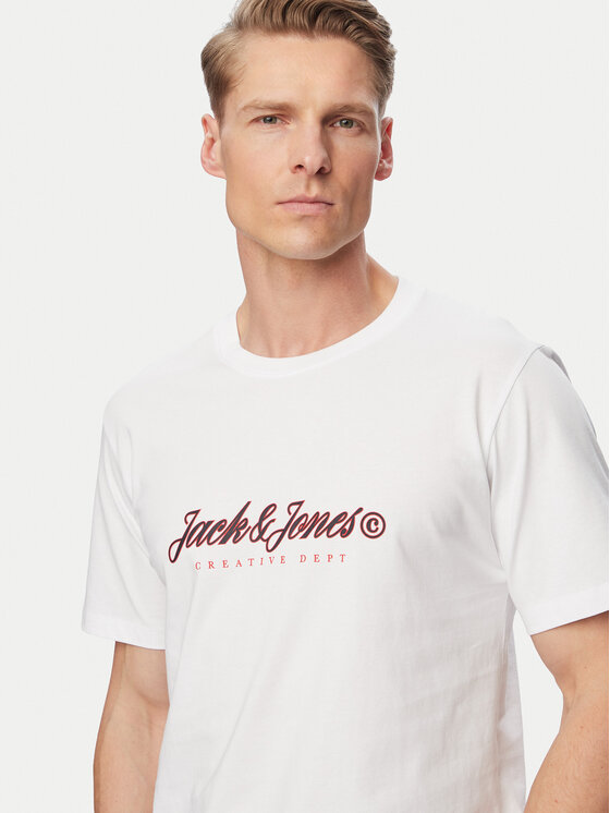 Jack & Jones Jack & Jones T-särk Montauk Type 12290887 Valge Regular Fit