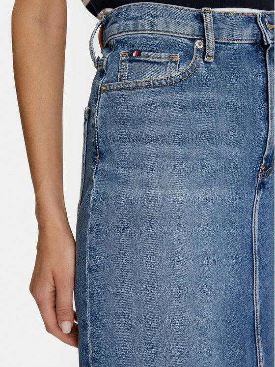 Tommy Hilfiger Tommy Hilfiger Spódnica jeansowa Melany WW0WW42881 Niebieski Regular Fit
