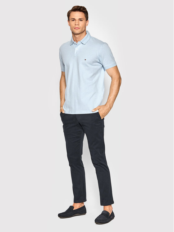 Tommy Hilfiger Tommy Hilfiger Поло 1985 MW0MW17770 Блакитний Regular Fit