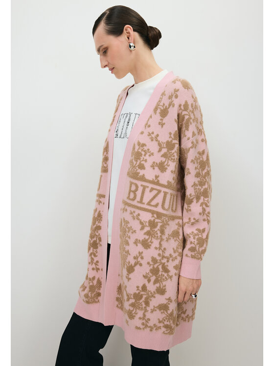 BIZUU BIZUU Kardigan ALIAN CARDIGAN Růžová Standard Fit