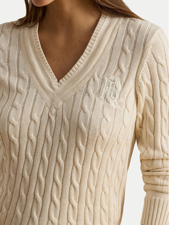 LAUREN RALPH LAUREN LAUREN RALPH LAUREN Sveter 200888795011 Krémová Relaxed Fit
