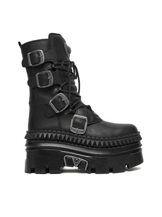 NEW ROCK NEW ROCK Schnürschuhe M-WALL373-S15 Schwarz