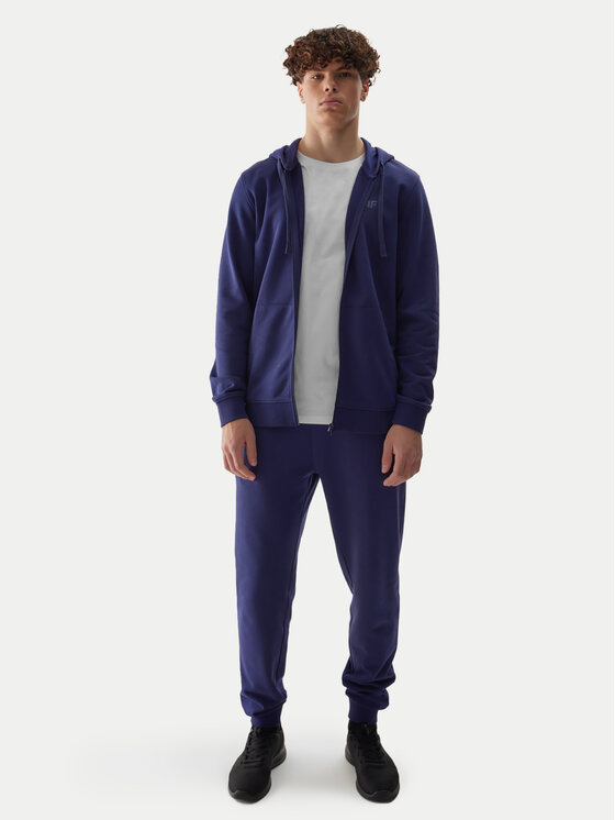 4F 4F Pulóver 4FWSS24TSWSM0951 Sötétkék Regular Fit