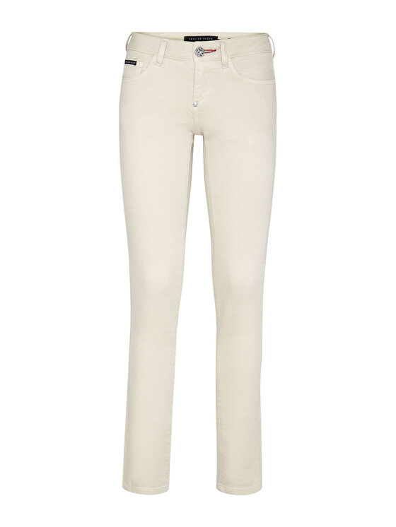 PHILIPP PLEIN PHILIPP PLEIN Jeansy 1501 Beżowy Slim Fit