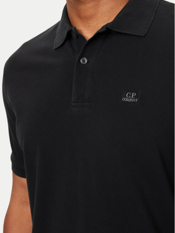 C.P. Company C.P. Company Тениска с яка и копчета 16CMPL090A005527G Черен Regular Fit