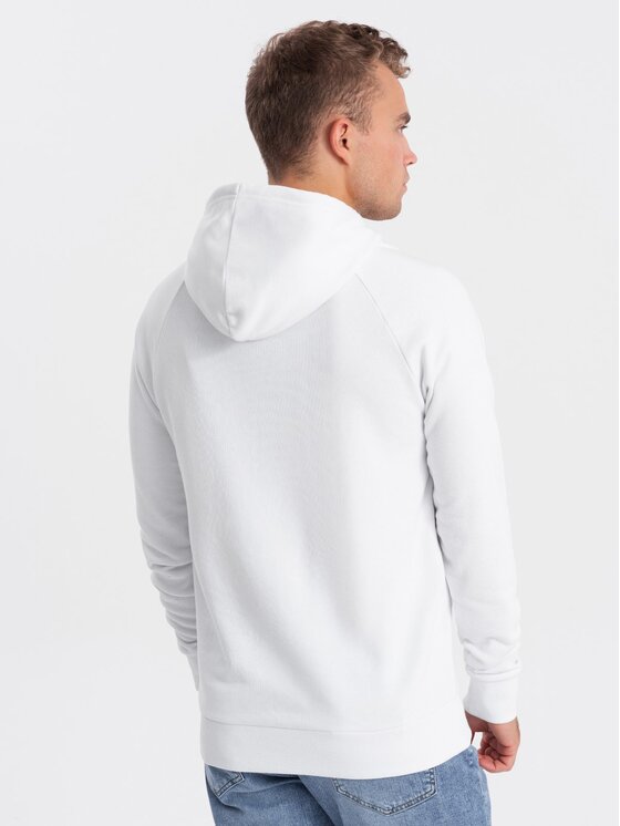 Ombre Ombre Mikina OM-SSPS-0152 Bílá Regular Fit