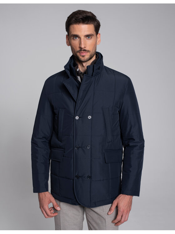 Borgio Borgio Kurtka zimowa gravina g Granatowy Slim Fit