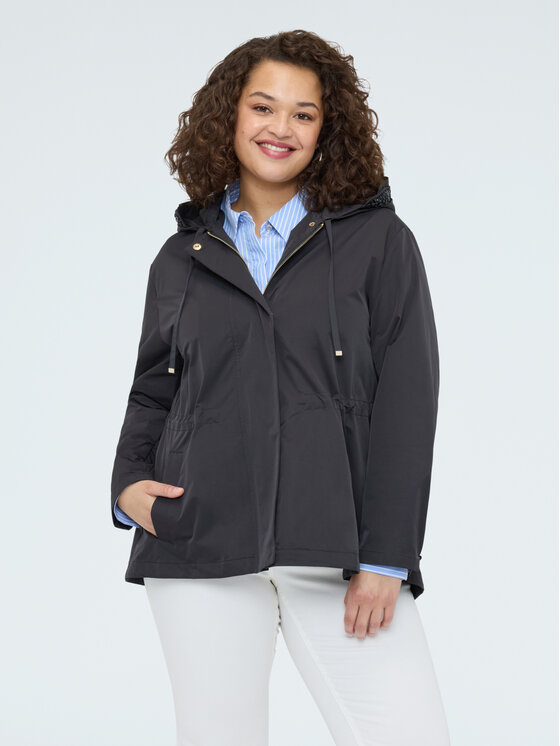 Fiorella Rubino Fiorella Rubino Płaszcz zimowy F054T001485N033 Czarny A-Line Fit