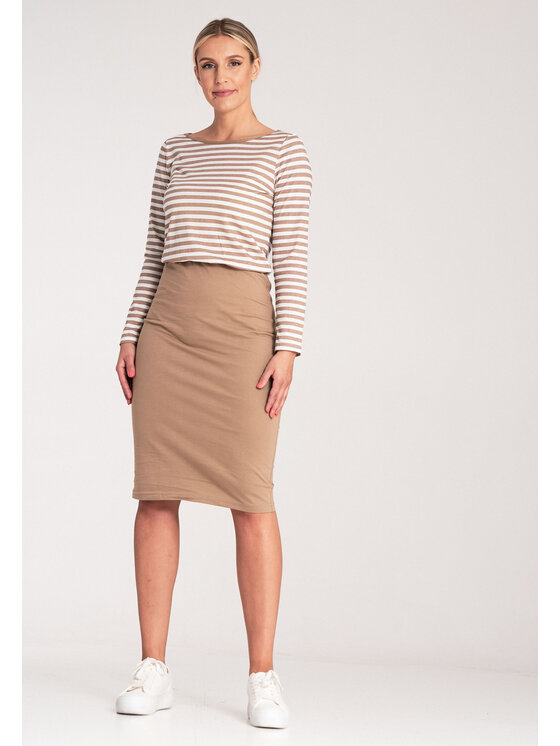 FIGL FIGL Sukienka codzienna M1057 Beżowy Regular Fit