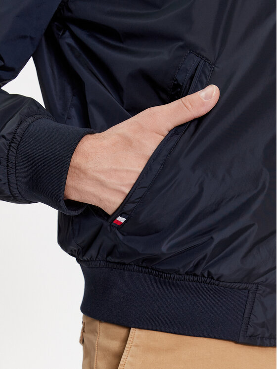 Tommy Hilfiger Tommy Hilfiger Bomber striukė MW0MW31642 Tamsiai mėlyna Regular Fit