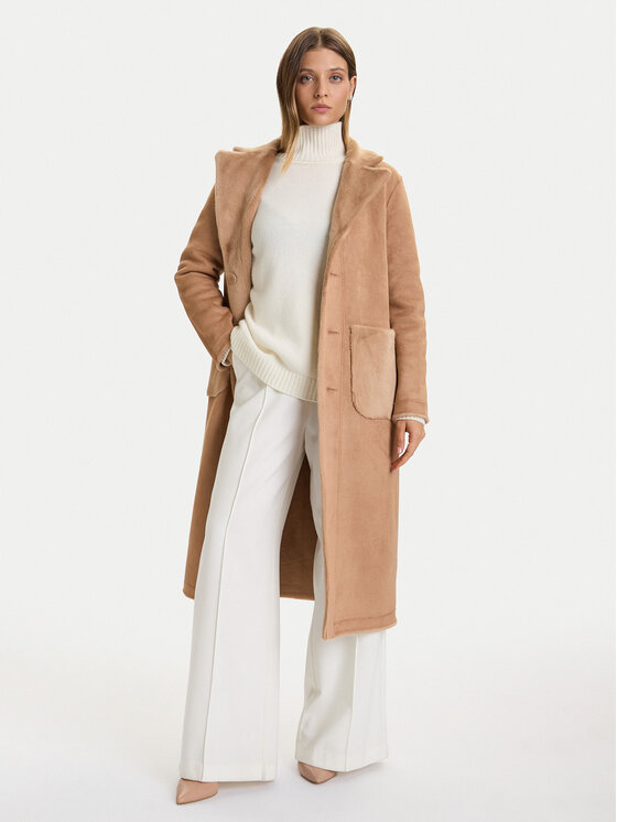 Rinascimento Rinascimento Демісезонний плащ CFC0122205003 Бежевий Regular Fit