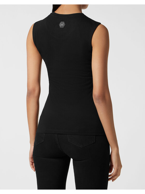 PHILIPP PLEIN PHILIPP PLEIN Tank top 15339 Čierna Skin Tight Fit