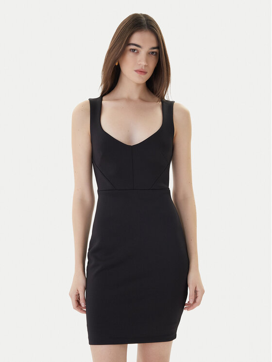 Guess Guess Коктейлна рокля W3YK26 K9UN2 Черен Slim Fit