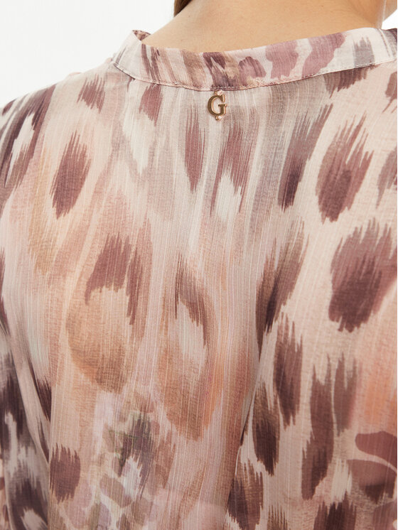 Guess Guess Рокля тип риза W5RK35 WDW82 Розов Regular Fit