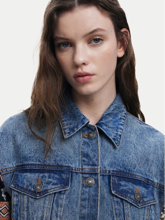 Desigual Desigual Jeansová bunda Cassid 25SWED59 Modrá Regular Fit