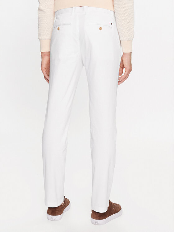Tommy Hilfiger Tommy Hilfiger Pantaloni chino Bleecker MW0MW26619 Alb Slim Fit
