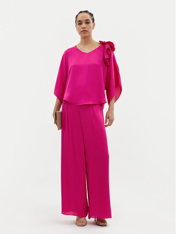 Joseph Ribkoff Joseph Ribkoff Spodnie materiałowe 241766 Różowy Wide Leg