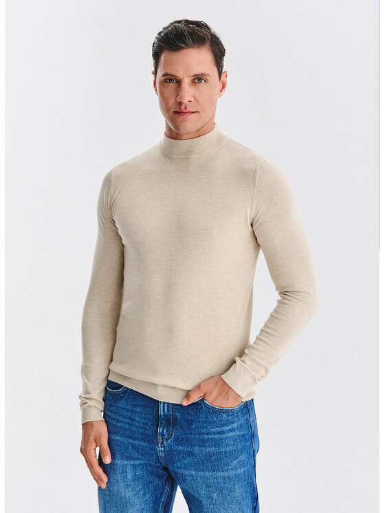 Pako Lorente Pako Lorente Sweter P25WF-2X-002 Beżowy Classic Fit
