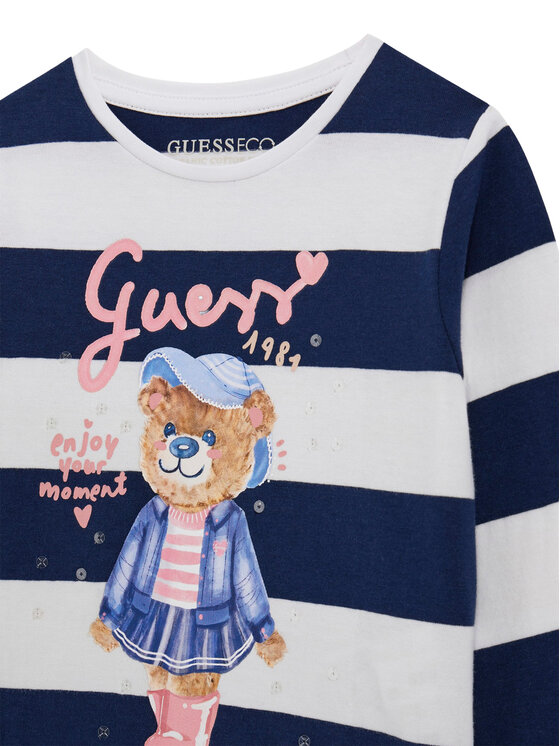 Guess Guess Bluză K5BI11 K9NF4 Bleumarin Regular Fit