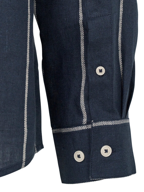Bugatti Bugatti Košile 9550-78954C Tmavomodrá Casual Fit