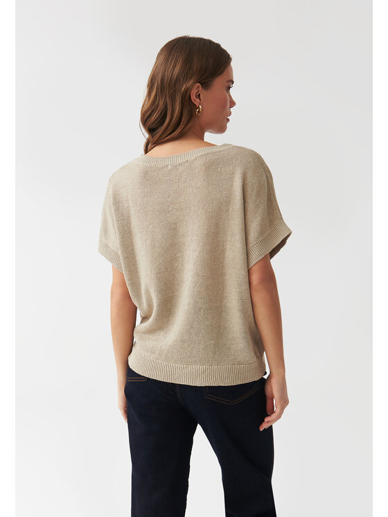 TATUUM TATUUM Sweter LIMIKO Beżowy Classic Fit
