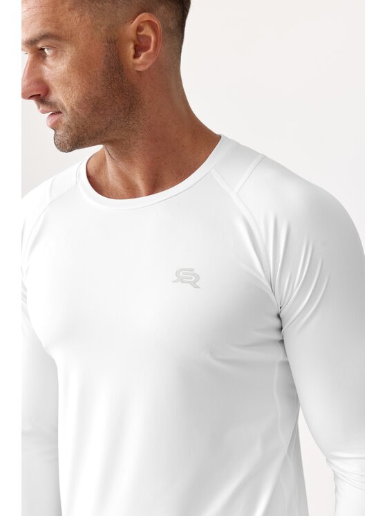 ROUGH RADICAL ROUGH RADICAL Koszulka techniczna VITAL ZIP LS Biały Slim Fit