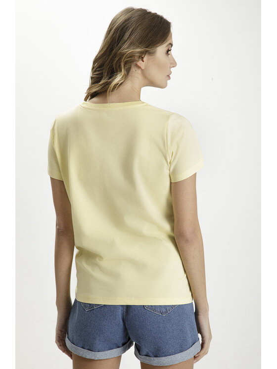 Cross Jeans Cross Jeans T-Shirt 55963-006 Żółty
