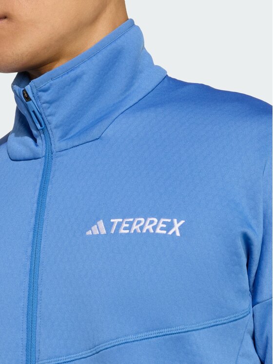 adidas adidas Bluza techniczna Terrex Xperior Climawarm Light Fleece Błękitny Slim Fit