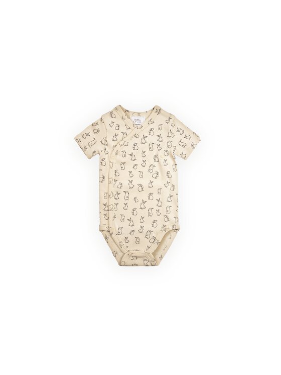 Stellou & friends Stellou & friends Komplet body dziecięcych Short Sleeve CROSS-BODY Beżowy
