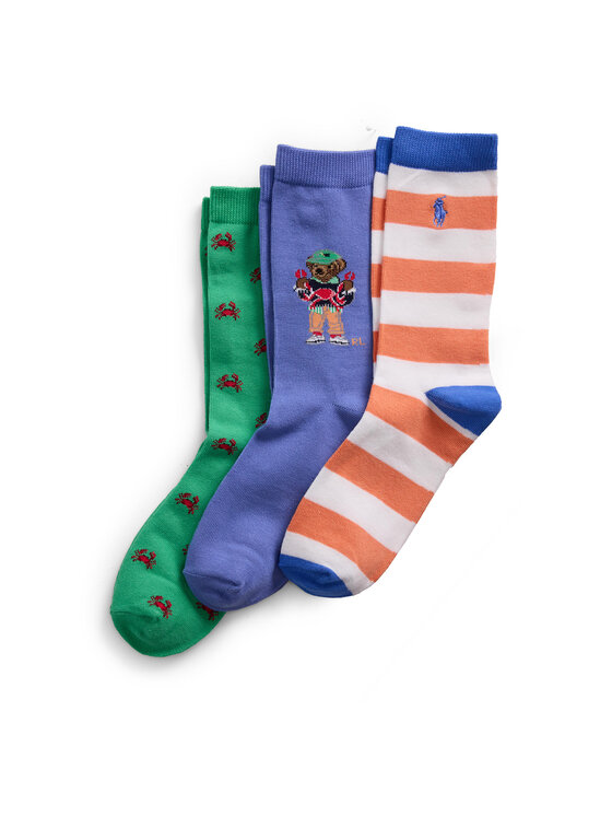 Set de 3 perechi de șosete lungi pentru copii Polo Ralph Lauren 444969087001 Colorat