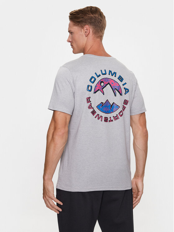 Columbia Columbia T-Shirt Rapid Ridge™ Back Graphic Tee II Šedá Regular Fit