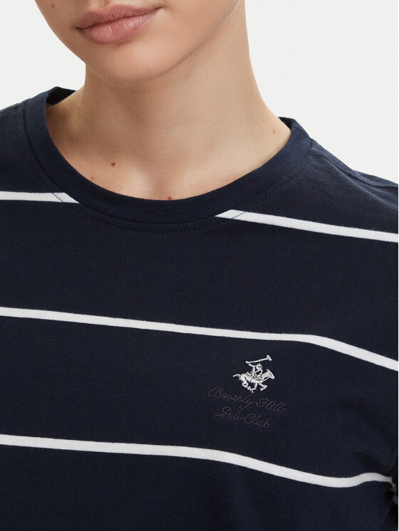 Beverly Hills Polo Club Beverly Hills Polo Club Marškinėliai P-SS26W-TS0162 Tamsiai mėlyna Regular Fit