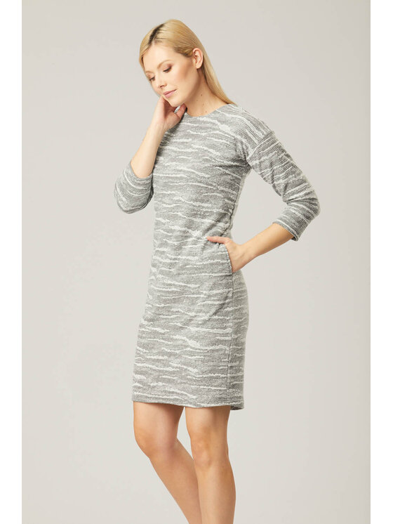 QUIOSQUE QUIOSQUE Každodenné šaty TAPIX DRESS Sivá Regular Fit
