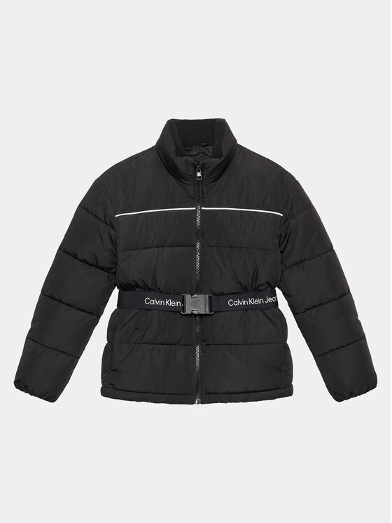 Calvin Klein Jeans Calvin Klein Jeans Geacă de iarnă Logo Tape IG0IG02057 Negru Regular Fit