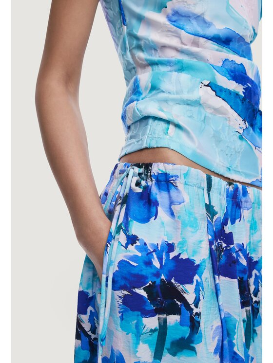 Desigual Desigual Gonna SKIRT FIORI Blu Casual Fit