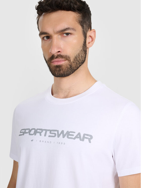 4F 4F T-Shirt MIDSHOP TEXTILE Biały Regular Fit