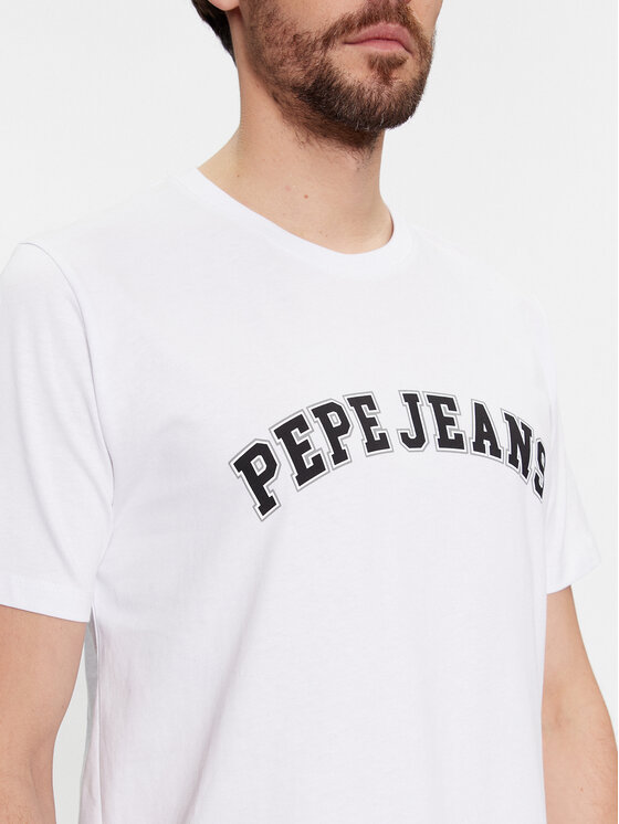 Pepe Jeans Pepe Jeans T-krekls Clement PM509220 Balts Regular Fit