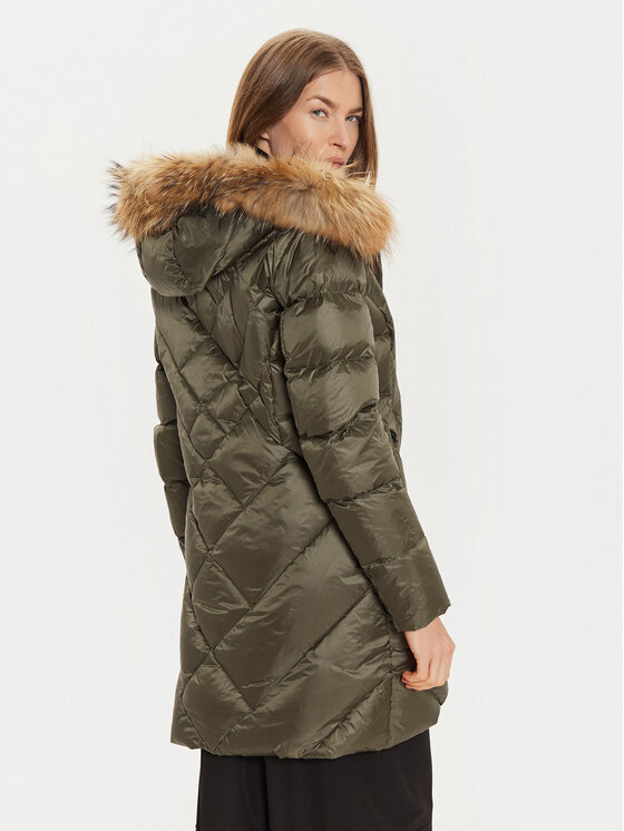 Blauer Blauer Vatovaná bunda 24WBLDK03052 Kaki Regular Fit