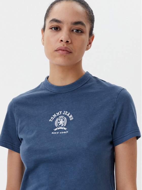 Tommy Jeans Tommy Jeans T-shirt Varsity DW0DW20317 Tamnoplava Regular Fit