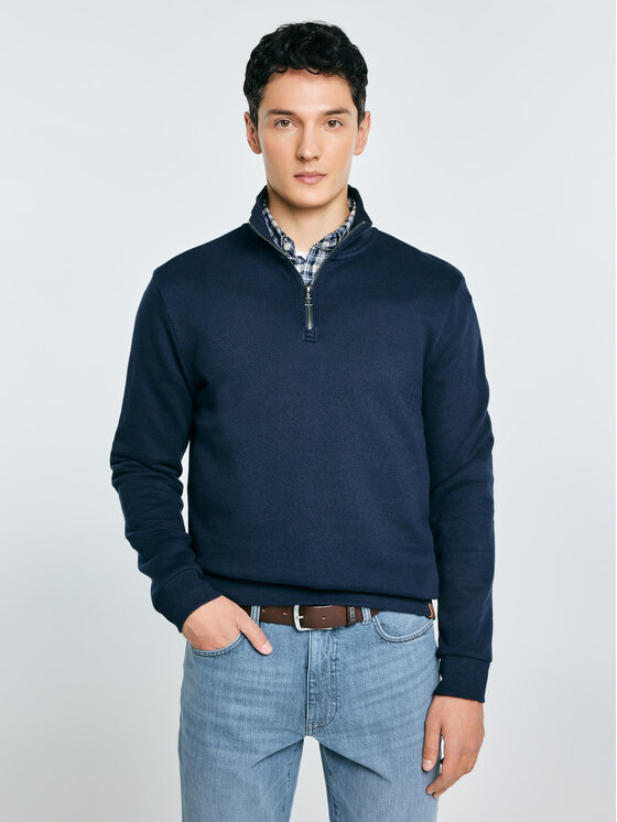 BIG STAR BIG STAR Bluza SALIH Granatowy Basic Fit