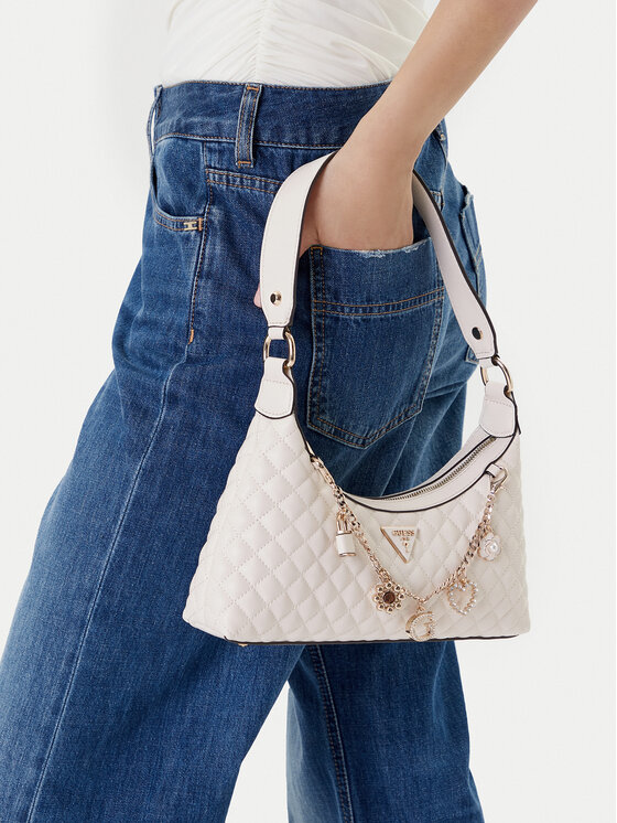 Guess Geantă Everlee HWEG86 79180 Écru