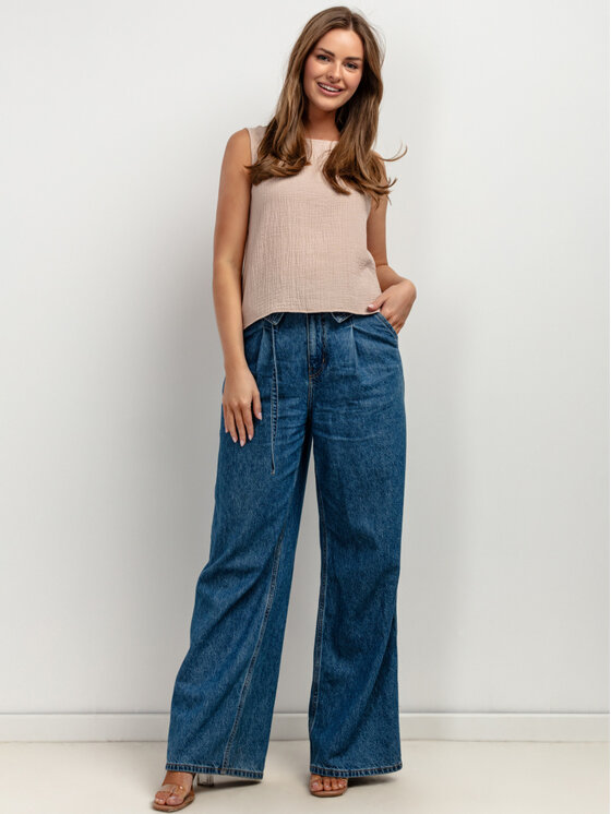 Tessita Tessita Top T430/3/S Beżowy Relaxed Fit