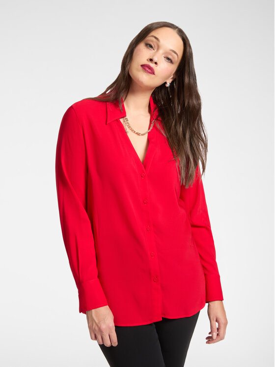 Elena Mirò Elena Mirò Camicia 5167P000239N016 Rosso Regular Fit