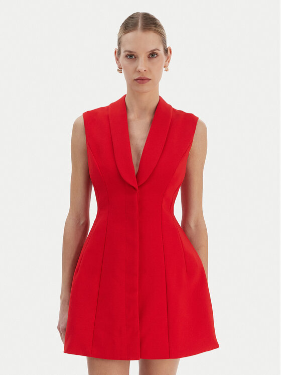 Bardot Bardot Kokteiļkleita Destene 59724DB Sarkans Slim Fit