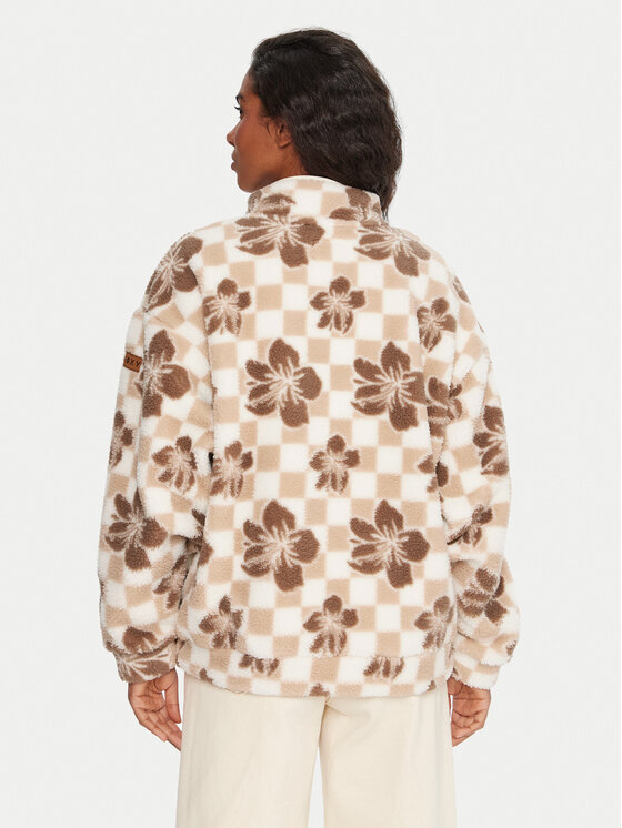 Roxy Roxy Fleecejacke Jive Talking ERJPF03208 Beige Oversize