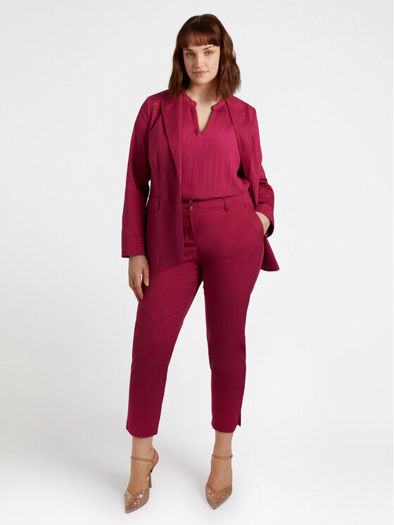 Fiorella Rubino Fiorella Rubino Spodnie materiałowe P114T004803N019 Bordowy Slim Fit
