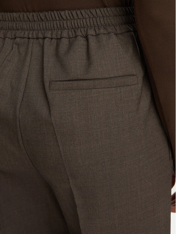 Weekend Max Mara Weekend Max Mara Medžiaginės kelnės Petra 2625136052 Ruda Regular Fit