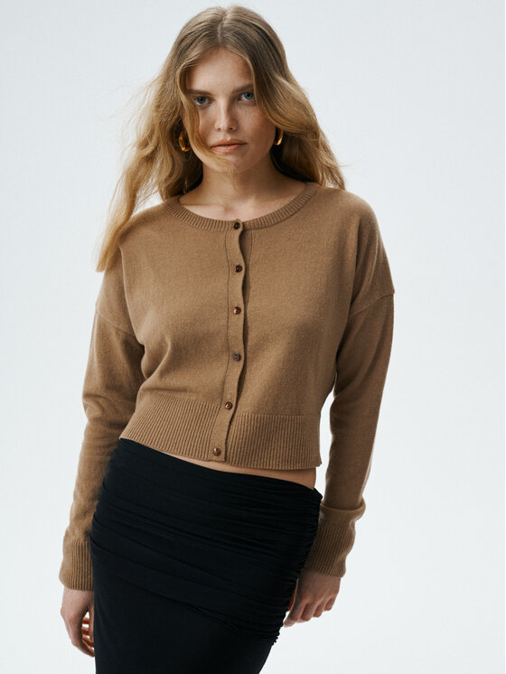 MARI PRETI MARI PRETI Kardigan Willow Hnědá Regular Fit