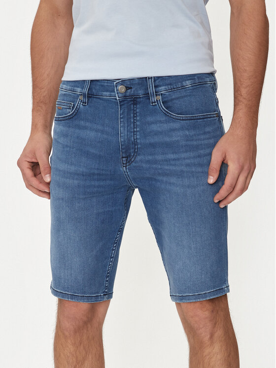 Boss Szorty jeansowe 50513488 Zielony Slim Fit Modivo.pl