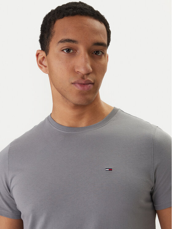 Tommy Jeans Tommy Jeans Tricou DM0DM04411 Gri Slim Fit